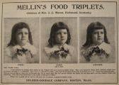 1897 Mellin's Food Ad ~ Mason Triplets, Richmond KY