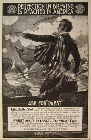 1897 Pabst Malt Extract Tonic Ad ~ Perry's Victory