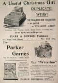 1895 Whist Card Game & Parker Bros. Waterloo Ad