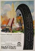 1921 Racine Multi-Mile Cord Tires Ad