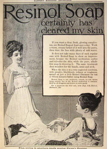 1915 Resinol Soap Ad ~ Cleared My Skin
