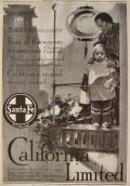 1908 Santa Fe California Limited Railroad Ad