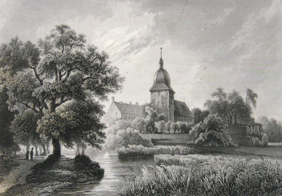 Schloss Furstenau Germany ~ Antique Print