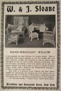 1903 W & J Sloane Ad ~ Willow Wicker Furniture