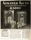 1934 Atwater Kent All-Wave, Shortwave Radio Ad