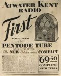 1931 Atwater Kent Golden Voiced Compact Radio Ad