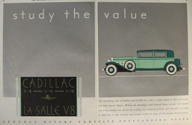 1931 Cadillac La Salle Ad ~ Two Pages