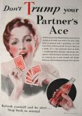 1933 Coca Cola Coke Ad ~ Trump Your Partner's Ace