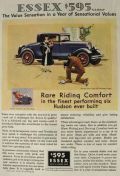 1931 Essex Super Six Challenger Car Ad ~ Rare Riding Comfort