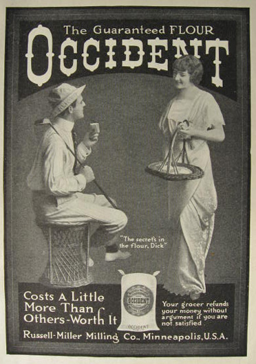 1914 Occident Flour Ad ~ Man with Golf Club