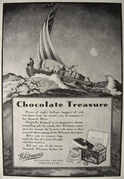 1931 Whitman's Chocolate Ad ~ Peter Hurd Art