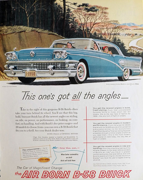 1958 B-58 Buick Century Riviera Ad ~ All The Angles