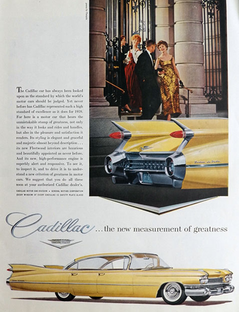 1959 Cadillac Sedan de Ville Ad ~ Measurement of Greatness
