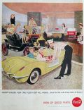 1958 Coca Cola Coke Ad ~ Sports Car Grannies