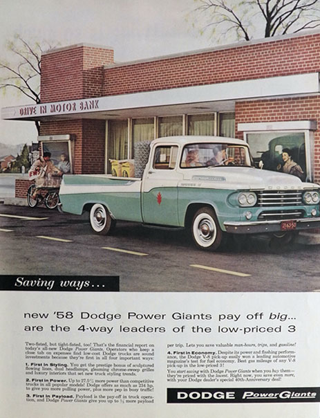 1958 Dodge Trucks Ad ~ Power Giants