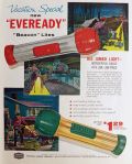 1958 Eveready "Beacon" Flashlight Ad ~ Jumbo Light