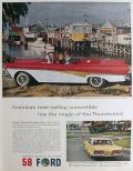 1958 Ford Sunliner Ad ~ Best Selling Convertible