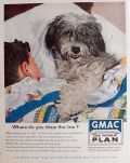 1958 GMAC Payment Plan Ad ~ Bearded Collie