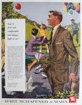 1958 Hart Schaffner Marx Men's Clothing Ad ~ Tom Hall