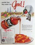 1958 Karo Waffle Syrup Ad ~ Hummingbird