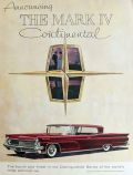 1958 Lincoln Continental Mark IV Ad ~ The Fourth & Finest