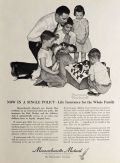 1958 Mass Mutual Insurance Ad ~ Norman Rockwell ~ Puppies