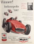 1958 Mobiloil Ad ~ Indianapolis 500 Winner Jimmy Byron