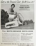 1958 Moto-Mower Riding Rotary Lawnmower Ad