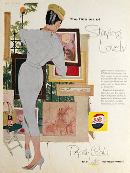 1958 Pepsi Cola Ad ~ Staying Lovely