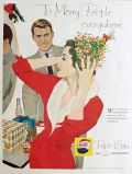 1958 Pepsi-Cola Ad ~ To Merry People Everywhere