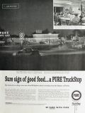 1958 Pure Oil Ad ~ Towanda, IL Foster's Truck Stop