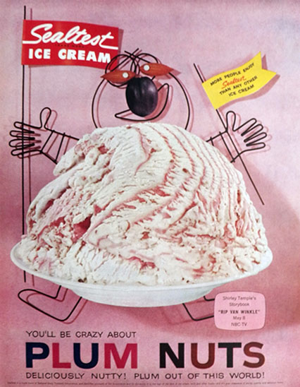 1958 Sealtest Ice Cream Ad ~ Plum Nuts