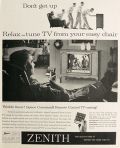 1958 Zenith Space Control TV Ad ~ Remote Control Tuning