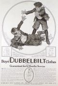 1919 Boys' Dubbelbilt Clothing Ad ~ Baseball Kids