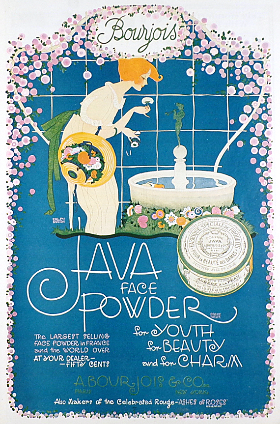 1919 Java Face Powder Ad ~ For Youth, Beauty & Charm