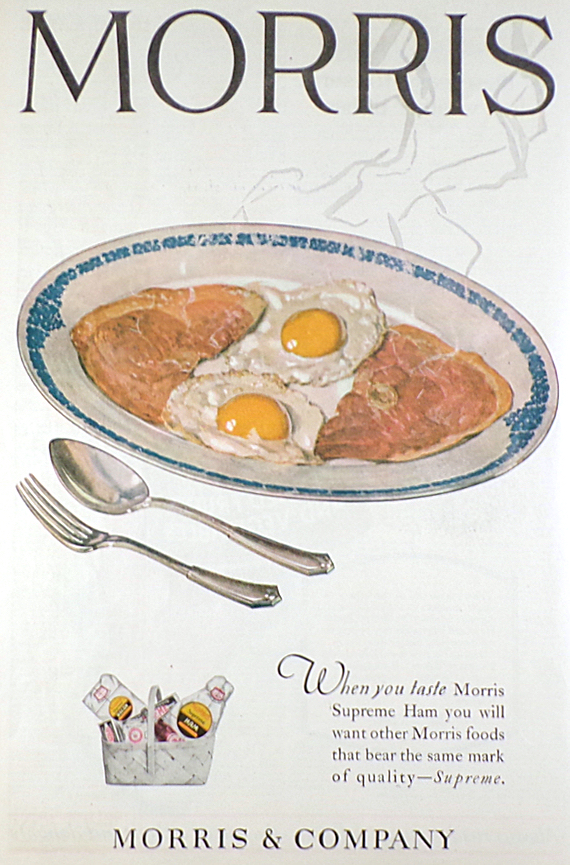 1919 Morris Supreme Ham Ad