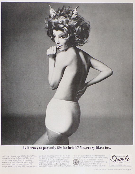 1966 Retro Spun-Lo Women's Underwear Briefs Ad