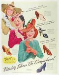 1942 Vitality Shoes Ad ~ Great Vintage Hats