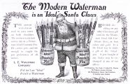 1902 Waterman Fountain Pen Ad ~ Idea Santa Claus