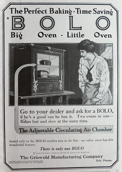 1917 BOLO Oven Ad ~ Big Oven, Little Oven