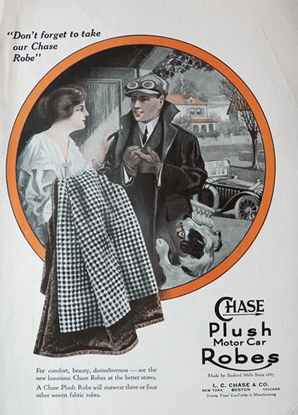 1917 Chase Motor Car Robes Ad