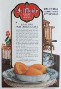 1917 Del Monte Canned Peaches Ad ~ Peaches for Breakfast