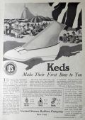 1917 Keds Shoes Ad ~ First Bow To You
