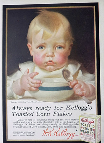 1917 Kellogg's Corn Flakes Ad ~ Leyendecker