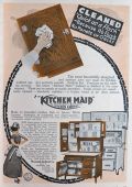 1917 Kitchen Maid Kitchen Cabinet Ad ~ Cleaned Quick as a Flash