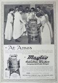 1917 Maytag Electric Washer Ad ~ Ames College Demo Photo