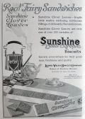 1917 Sunshine Clover Leaves Biscuits Ad ~ Real Fairy Sandwiches