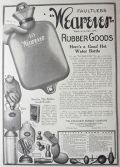 1917 Faultless Wearever Rubber Ad ~ Hot Water Bottle