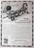 1916 Children's Cuddledown Set Ad ~ Robe, Booties, & Blanket