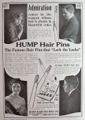 1916 Hump Hair Pins Ad ~ Lock the Locks